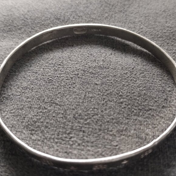 Sterling Silver Itched Bracelet - Picture 2 of 3